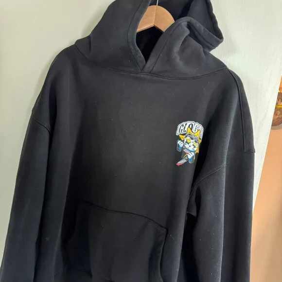 A Lil Glory Hoodie (Black)Iconic logos of Rapper Chief Keef and his label Glo-Ga